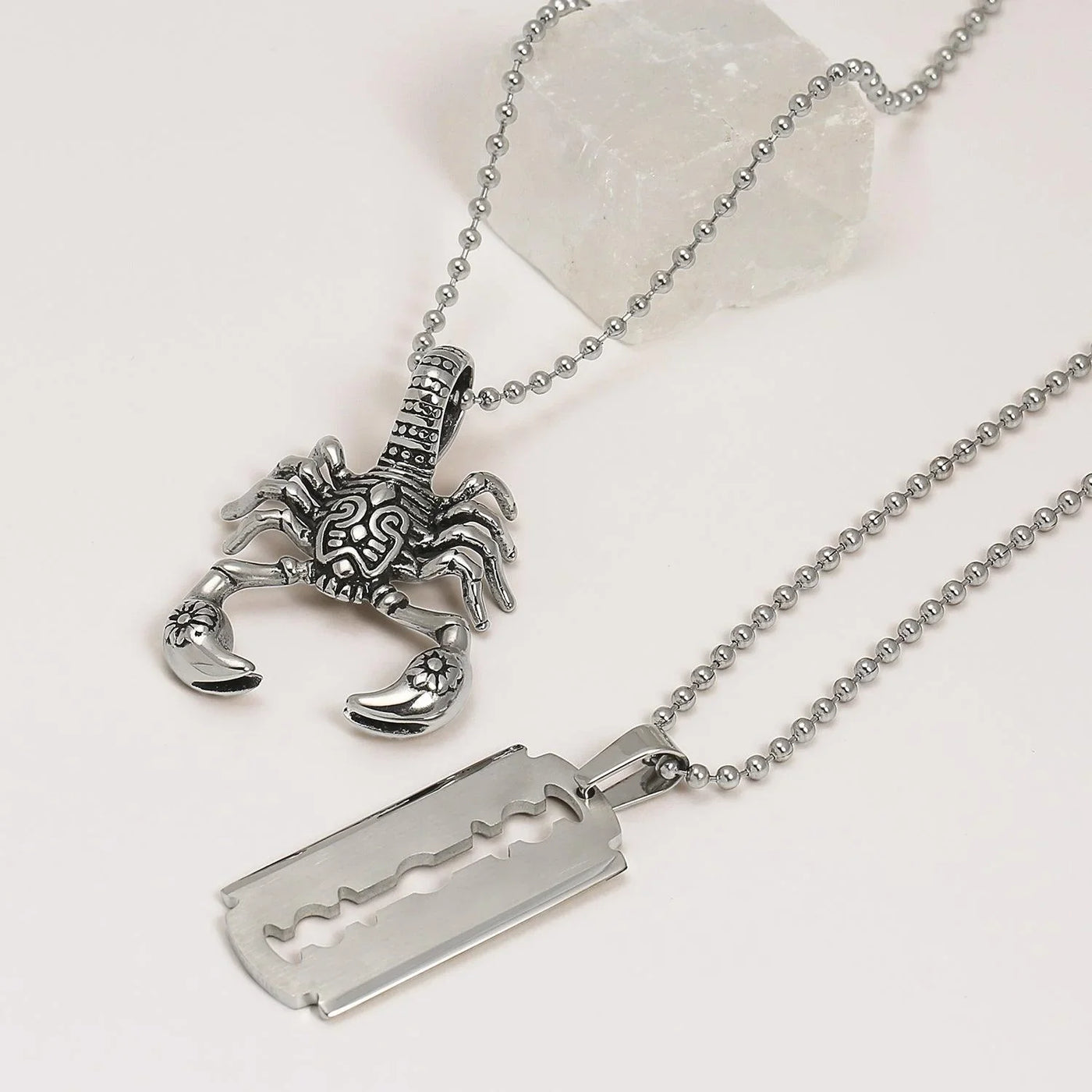 Scorpion Tribal Zodiac Pendant Black Stainless Steel Pendant Necklaces - Bling Jewelry