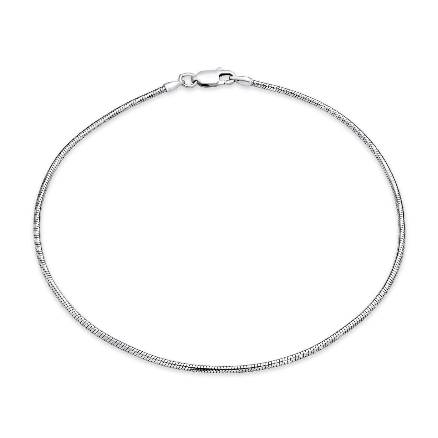 Plain Snake Chain Anklet Ankle Bracelet .925 Sterling Silver 9 Inch - Bling Jewelry