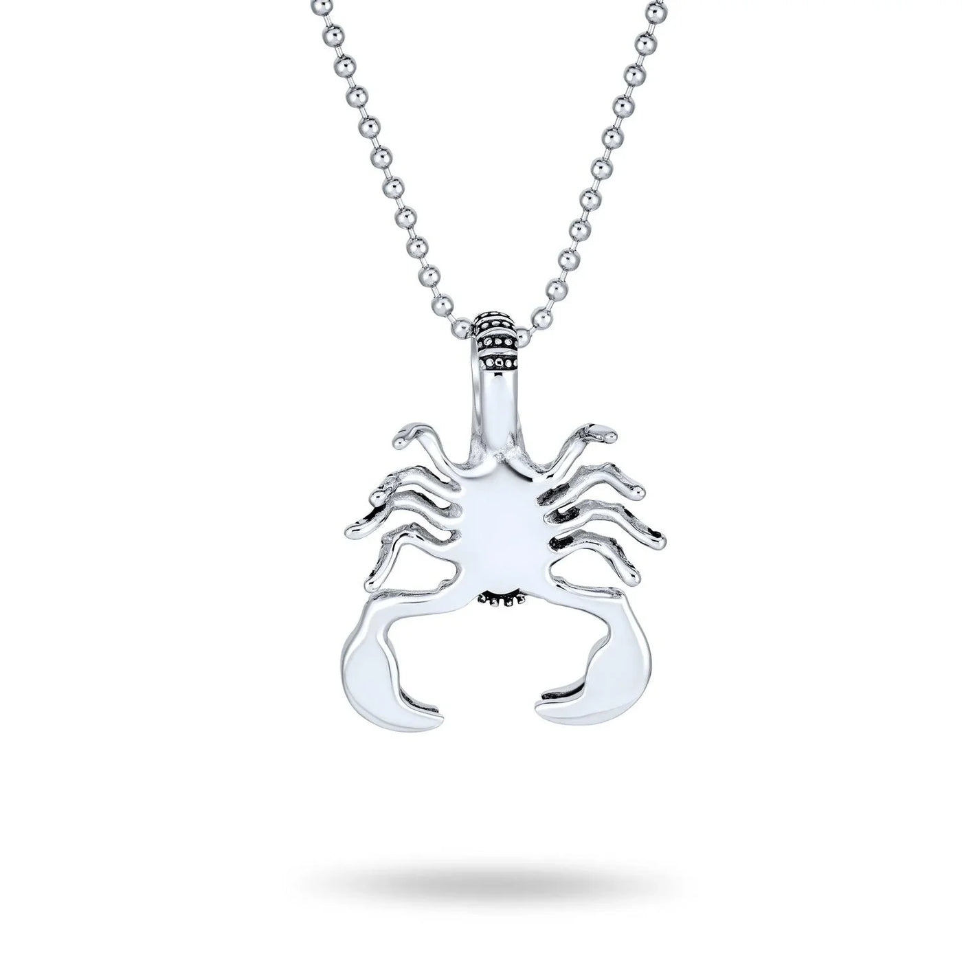 Scorpion Tribal Zodiac Pendant Black Stainless Steel Pendant Necklaces - Bling Jewelry
