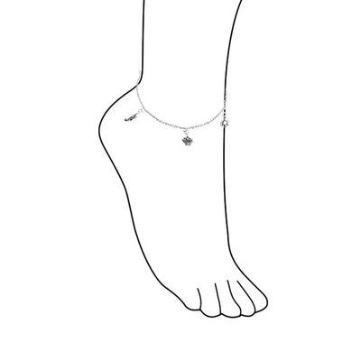 Nautical Charm Anklet Ankle Bracelet with Starfish Crab Seahorse and Seashell - Bling Jewelry