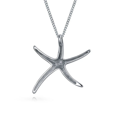 Hawaii Ocean Starfish Pendant Necklace in Sterling Silver for Teens - Bling Jewelry