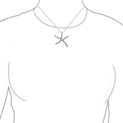 Hawaii Ocean Starfish Pendant Necklace in Sterling Silver for Teens - Bling Jewelry