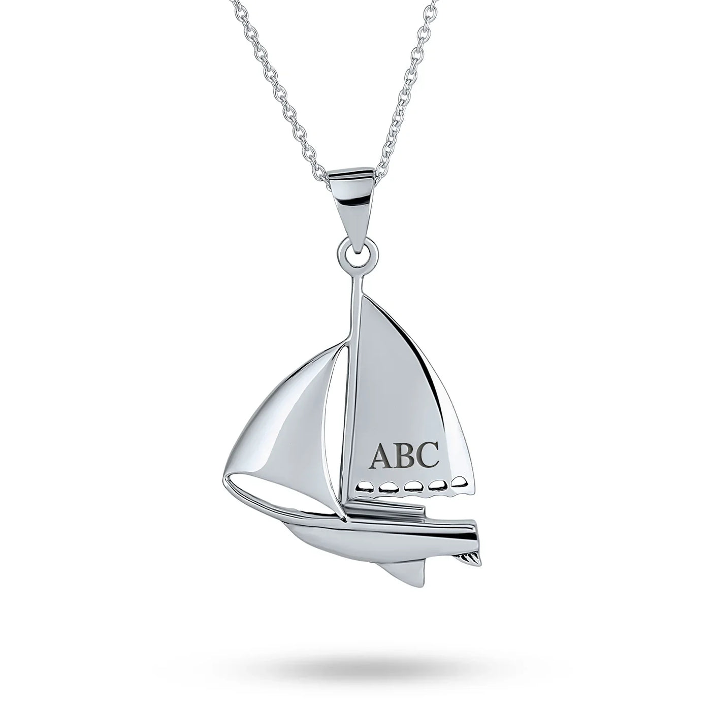 Bling Sterling Silver Nautical Sailboat Pendant Necklace for Sea Lovers - Bling Jewelry