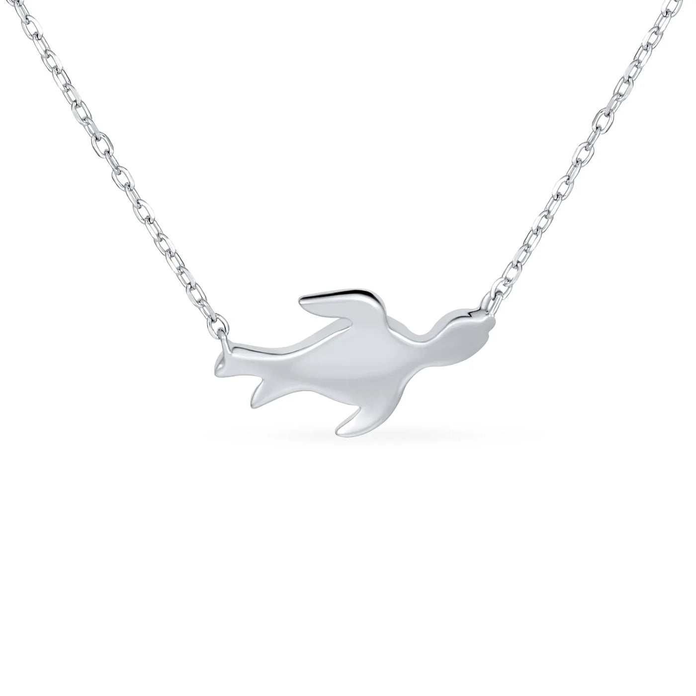 Delicate Nautical Blue Opal Sea Turtle Pendant Necklace in Sterling Silver - Bling Jewelry