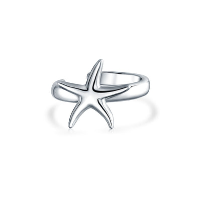 Hawaii Ocean Starfish Ear Cuff Cartilage Set  Sterling Silver Earrings - Bling Jewelry