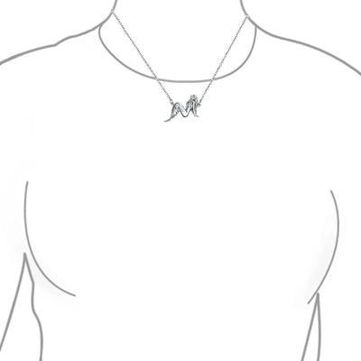 Nautical Sea Siren Pendant Necklace in Oxidized Sterling Silver - Bling Jewelry